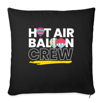 Hot Air Baloon Crew Montgolfière - Housse de coussin décorative 45 x 45 cm - noir - Devant