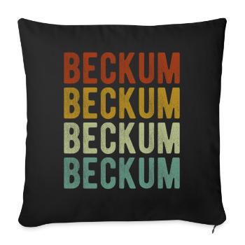 Beckum City Retro Vintage - Sofa pillowcase 17,3'' x 17,3'' (45 x 45 cm) - black - Front