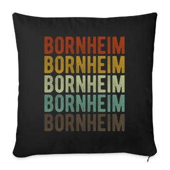 Bornheim City Retro Vintage - Sofa pillowcase 17,3'' x 17,3'' (45 x 45 cm) - black - Front