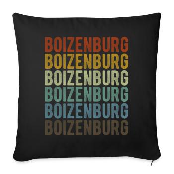 Boizenburg Stadt Retro Vintage - Sofakissenbezug 45 x 45 cm - Schwarz - Vorne