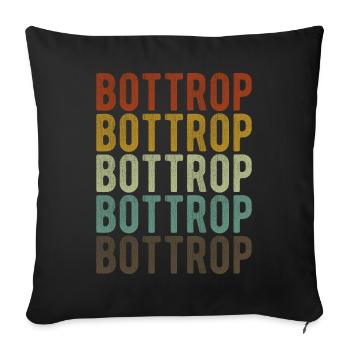 Bottrop City Retro Vintage - Sofa pillowcase 17,3'' x 17,3'' (45 x 45 cm) - black - Front