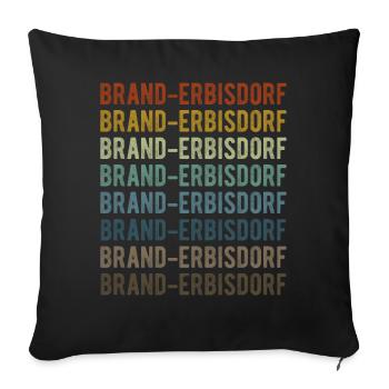 Brand-Erbisdorf City Retro Vintage - Sofa pillowcase 17,3'' x 17,3'' (45 x 45 cm) - black - Front