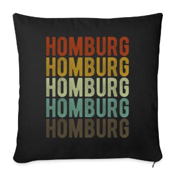 Homburg City Retro Vintage - Sofa pillowcase 17,3'' x 17,3'' (45 x 45 cm) - black - Front