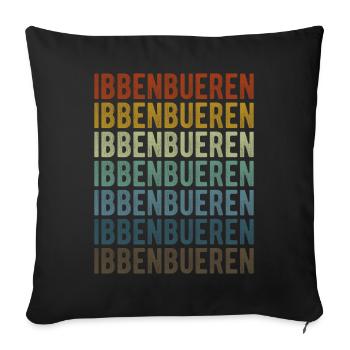 Ibbenbueren City Retro Vintage - Housse de coussin décorative 45 x 45 cm - noir - Devant
