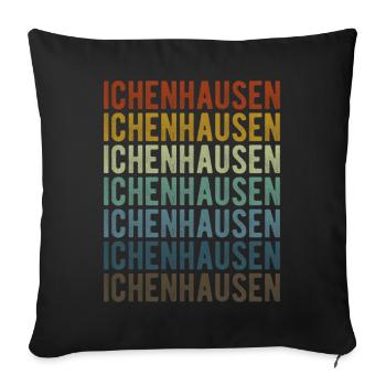 Ichenhausen City Retro Vintage - Housse de coussin décorative 45 x 45 cm - noir - Devant