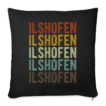 Ilshofen City Retro Vintage - Sofa pillowcase 17,3'' x 17,3'' (45 x 45 cm) - black - Front