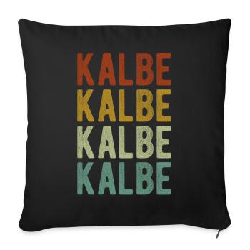 Kalbe Stadt Retro Vintage - Sofa pillowcase 17,3'' x 17,3'' (45 x 45 cm) - black - Front