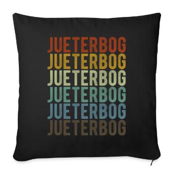 Jueterbog City Retro Vintage - Sofa pillowcase 17,3'' x 17,3'' (45 x 45 cm) - black - Front