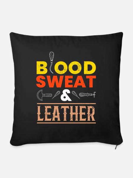 Blood Sweat & Leather Lederhandwerk - Sofakissenbezug 45 x 45 cm - Schwarz