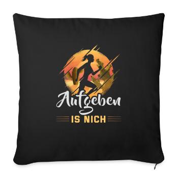 Running Marathon Runner Running - Sofa pillowcase 17,3'' x 17,3'' (45 x 45 cm) - black - Front