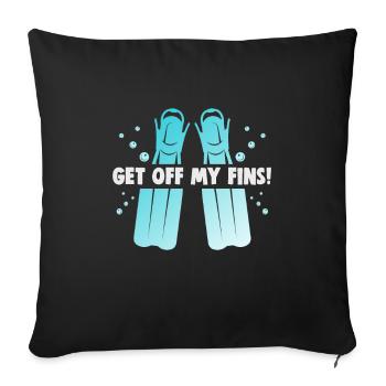 Instructeur de conception de plongée sous-marine Snorkeling - Housse de coussin décorative 45 x 45 cm - noir - Devant