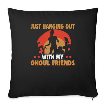 Halloween design for the Halloween party - Sofa pillowcase 17,3'' x 17,3'' (45 x 45 cm) - black - Front