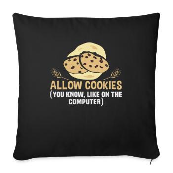 Baking cookies and cakes Baker or hobby baker - Sofa pillowcase 17,3'' x 17,3'' (45 x 45 cm) - black - Front