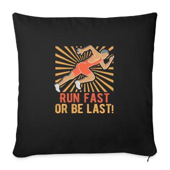 Running Marathon Runner Running - Sofa pillowcase 17,3'' x 17,3'' (45 x 45 cm) - black - Front