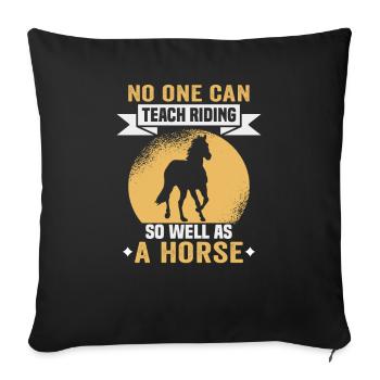 Equestrian and equestrian design for horse lovers - Sofa pillowcase 17,3'' x 17,3'' (45 x 45 cm) - black - Front