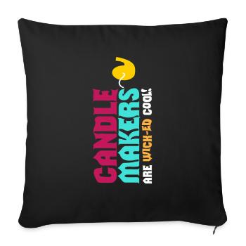 Bougies Cool Bougies - Housse de coussin décorative 45 x 45 cm - noir - Devant