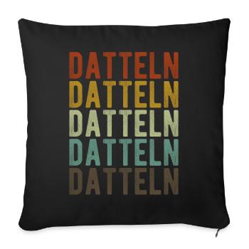 Datteln Stadt Retro Vintage - Sofakissenbezug 45 x 45 cm - Schwarz - Vorne