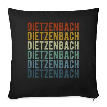 Dietzenbach Stadt Retro Vintage - Sofakissenbezug 45 x 45 cm - Schwarz - Vorne