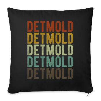 Detmold Stadt Retro Vintage - Sofakissenbezug 45 x 45 cm - Schwarz - Vorne