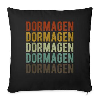 Dormagen Stadt Retro Vintage - Sofakissenbezug 45 x 45 cm - Schwarz - Vorne