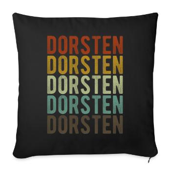 Dorsten Stadt Retro Vintage - Sofakissenbezug 45 x 45 cm - Schwarz - Vorne