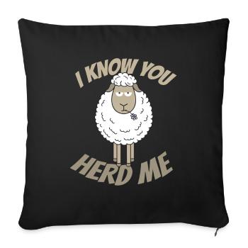 I Know You Stove Me Sheep Wool - Sofa pillowcase 17,3'' x 17,3'' (45 x 45 cm) - black - Front