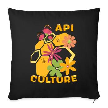 Beekeeping - Bees : beekeeper beekeeper - Sofa pillowcase 17,3'' x 17,3'' (45 x 45 cm) - black - Front