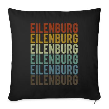 Eilenburg Stadt Retro Vintage - Sofakissenbezug 45 x 45 cm - Schwarz - Vorne