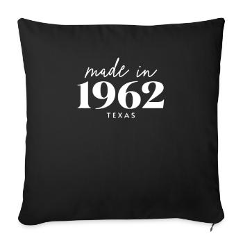 Made 1962 in Texas. Cute Birthday Party - Sofa pillowcase 17,3'' x 17,3'' (45 x 45 cm) - black - Front
