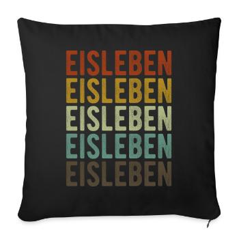 Eisleben Stadt Retro Vintage - Sofakissenbezug 45 x 45 cm - Schwarz - Vorne