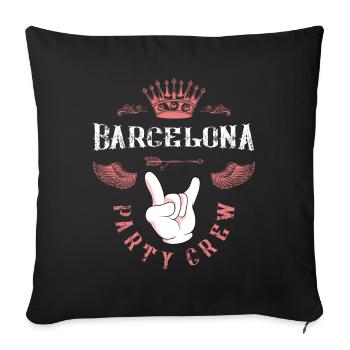 Barcelona Party Crew - Housse de coussin décorative 45 x 45 cm - noir - Devant