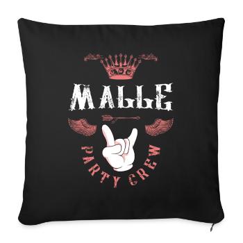 Malle Party Crew - Housse de coussin décorative 45 x 45 cm - noir - Devant