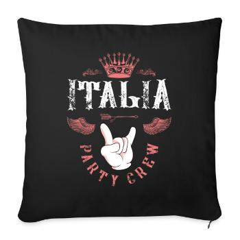 Équipage de l’Italia Party - Housse de coussin décorative 45 x 45 cm - noir - Devant