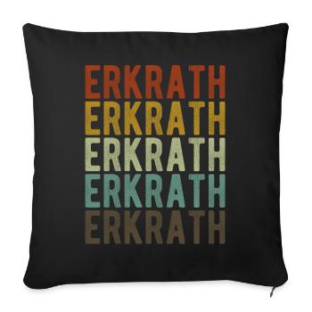 Erkrath Stadt Retro Vintage - Sofakissenbezug 45 x 45 cm - Schwarz - Vorne