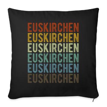 Euskirchen Stadt Retro Vintage - Sofakissenbezug 45 x 45 cm - Schwarz - Vorne