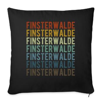 Finsterwalde Stadt Retro Vintage - Sofakissenbezug 45 x 45 cm - Schwarz - Vorne