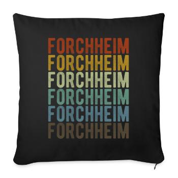 Forchheim Stadt Retro Vintage - Sofakissenbezug 45 x 45 cm - Schwarz - Vorne