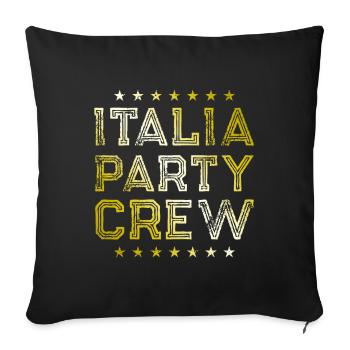 Équipage de l’Italia Party - Housse de coussin décorative 45 x 45 cm - noir - Devant