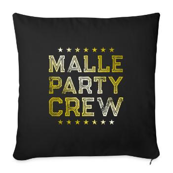 Malle Party Crew - Housse de coussin décorative 45 x 45 cm - noir - Devant