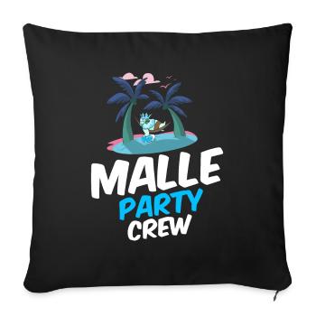 Malle Party Crew - Sofa pillowcase 17,3'' x 17,3'' (45 x 45 cm) - black - Front