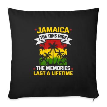 Jamaica Beach Holiday by the Sea Design Beach Motif - Housse de coussin décorative 45 x 45 cm - noir - Devant