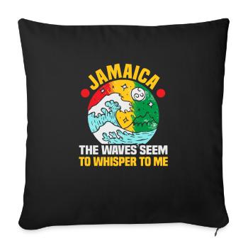 Jamaica Beach Holiday by the Sea Design Beach Motif - Housse de coussin décorative 45 x 45 cm - noir - Devant