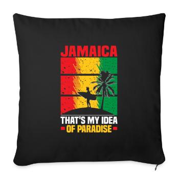 Jamaica Beach Holiday by the Sea Design Beach Motif - Housse de coussin décorative 45 x 45 cm - noir - Devant