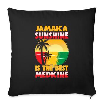 Jamaica Beach Holiday by the Sea Design Beach Motif - Housse de coussin décorative 45 x 45 cm - noir - Devant