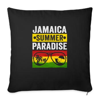 Jamaica Beach Holiday by the Sea Design Beach Motif - Housse de coussin décorative 45 x 45 cm - noir - Devant