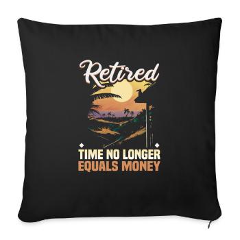 Retirement Gift idea Pension Work colleague - Sofa pillowcase 17,3'' x 17,3'' (45 x 45 cm) - black - Front