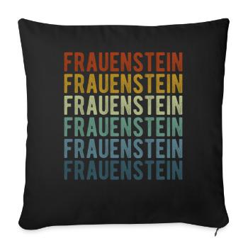 Frauenstein City Retro Vintage - Sofa pillowcase 17,3'' x 17,3'' (45 x 45 cm) - black - Front