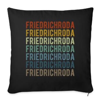 Friedrichroda Stadt Retro Vintage - Sofakissenbezug 45 x 45 cm - Schwarz - Vorne