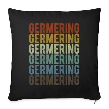 Germering Stadt Retro Vintage - Sofakissenbezug 45 x 45 cm - Schwarz - Vorne