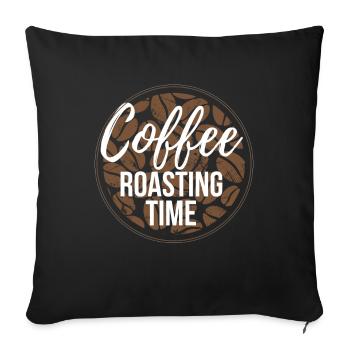 Temps de torréfaction du café Kaffee Rösten - Housse de coussin décorative 45 x 45 cm - noir - Devant